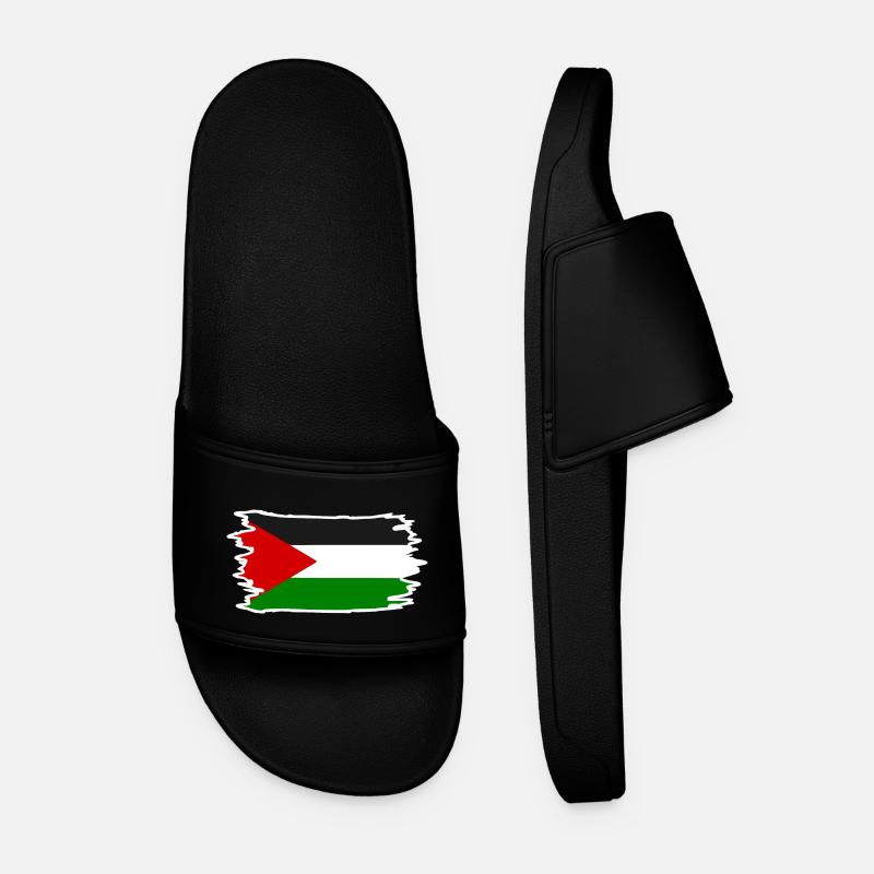 Free palestine - Männer Badelatschen - Schwarz