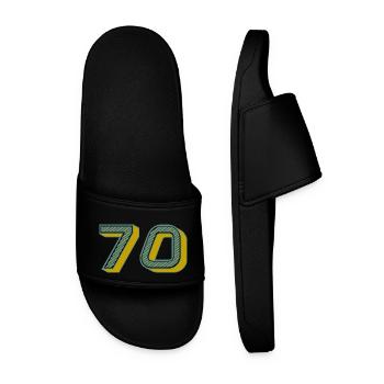 70. 70 ANS. 70e ANNIVERSAIRE. ANNIVERSAIRE 70 ANS. - Claquettes Homme - noir - Devant
