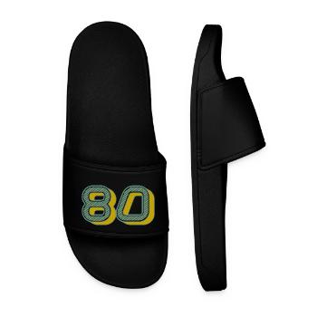 80. 80 YEARS. 80th ANNIVERSARY. 80 YEARS ANNIVERSARY. - Men’s Pool Sliders - black - Front
