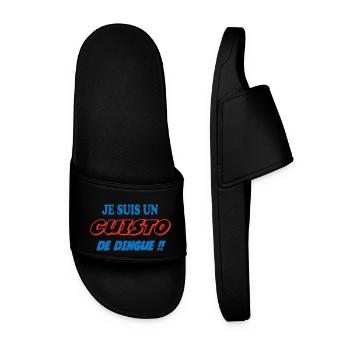 JE SUIS UN CUISTO de dingue !!! - Claquettes Homme - noir - Devant