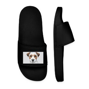 Parson Russel Terrier - Männer Badelatschen - Schwarz - Vorne