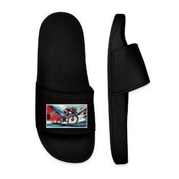Fahrrad - Männer Badelatschen - Schwarz - Vorne