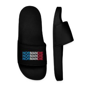 NORMANDY France France Flag - Men’s Pool Sliders - black - Front
