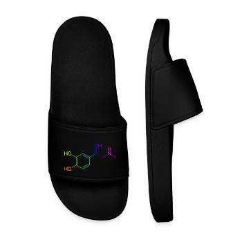 Molécule d'adrénaline - couleurs arc-en-ciel - Claquettes Homme - noir - Devant