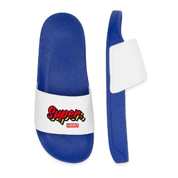 Super hero - Men’s Pool Sliders - royal blue - Front