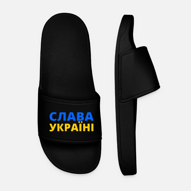 Slava ukraini - Badesandaler til mænd - sort