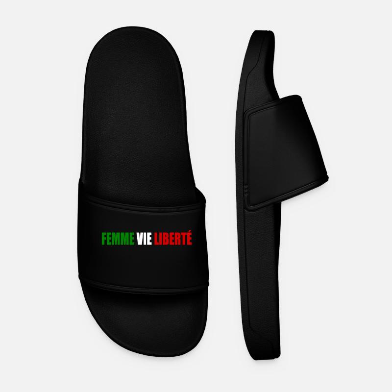 Femme vie liberte - Men’s Pool Sliders - black
