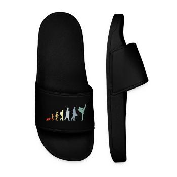 Évolution du kickboxing vintage - Claquettes Homme - noir - Devant
