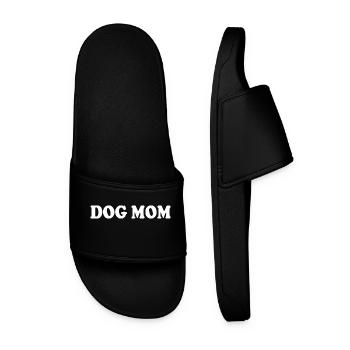 Dog mom - Männer Badelatschen - Schwarz - Vorne