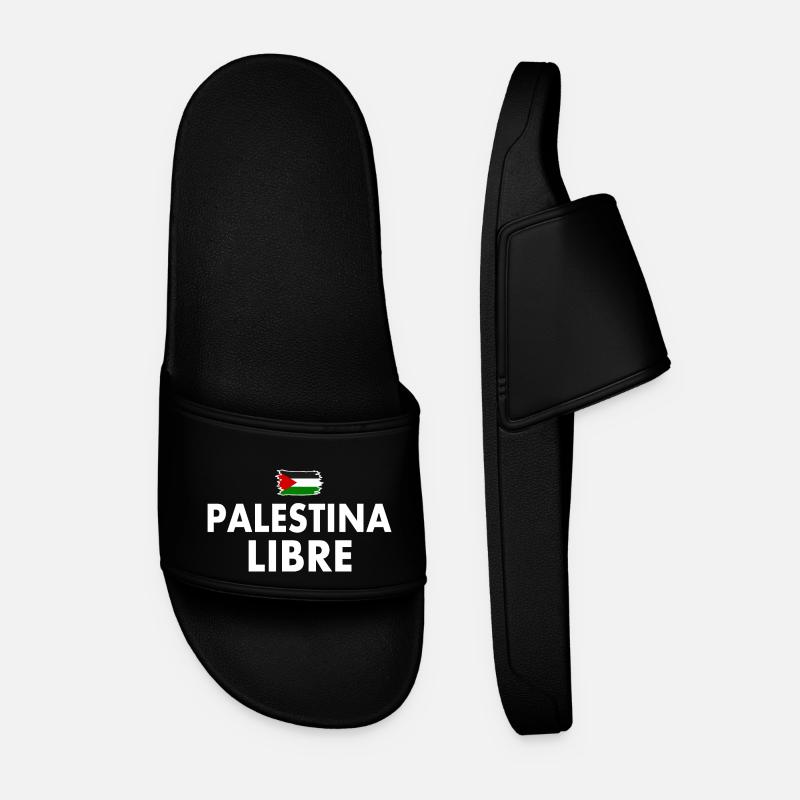 palestina libre - Männer Badelatschen - Schwarz
