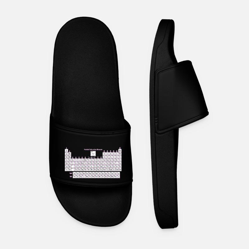 Periodic Table of Elements - Men’s Pool Sliders - black