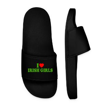 I love irish girls - Männer Badelatschen - Schwarz - Vorne