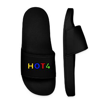 Hot4 color Design - Männer Badelatschen - Schwarz - Vorne