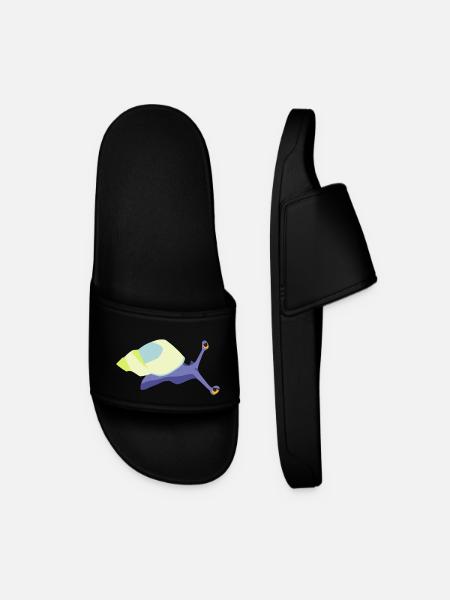 Snail violet - Men’s Pool Sliders - black