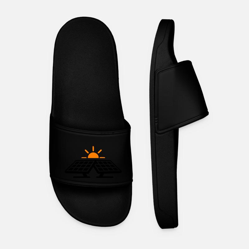 Solar Power Icon - Men’s Pool Sliders - black