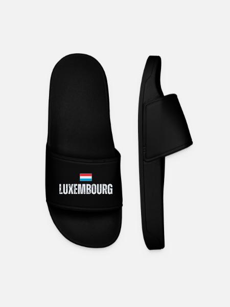 Flag of Luxembourg, Luxembourg pride - Men’s Pool Sliders - black
