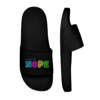Quoi qu’il arrive... NOPE / Quoi qu’il arrive... Nö / Juste non - Claquettes Homme - noir - Devant