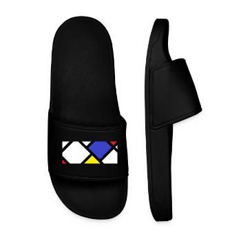 Contre-composition selon « De Stijl » - Claquettes Homme - noir - Devant