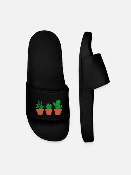 plants - Men’s Pool Sliders - black