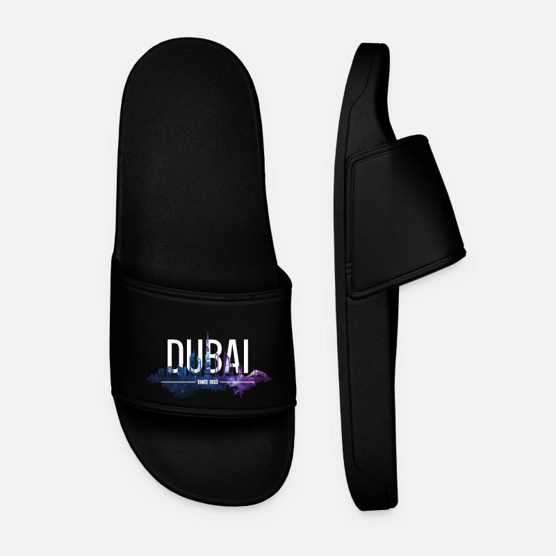 DUBAI SKYLINE KHALIFA - Männer Badelatschen - Schwarz