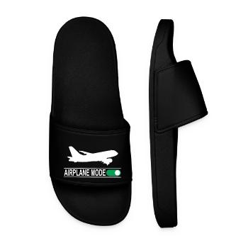 Airplane Fashion - Men’s Pool Sliders - black - Front