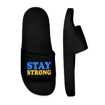 Stay strong - Men’s Pool Sliders - black - Front
