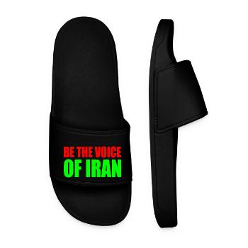 Be the voice of iran - Männer Badelatschen - Schwarz - Vorne