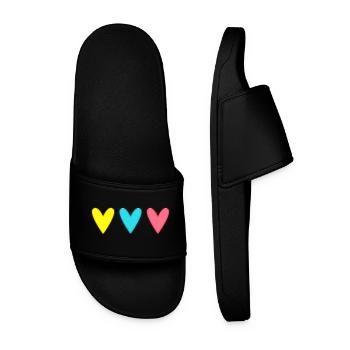 COEUR. MERCI. MAÎTRESSE. MAÎTRE. MERCI MAÎTRESSE. - Claquettes Homme - noir - Devant