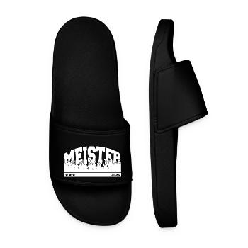 Meister 2025 - Männer Badelatschen - Schwarz - Vorne