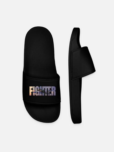 Fighter Spitfire - Men’s Pool Sliders - black
