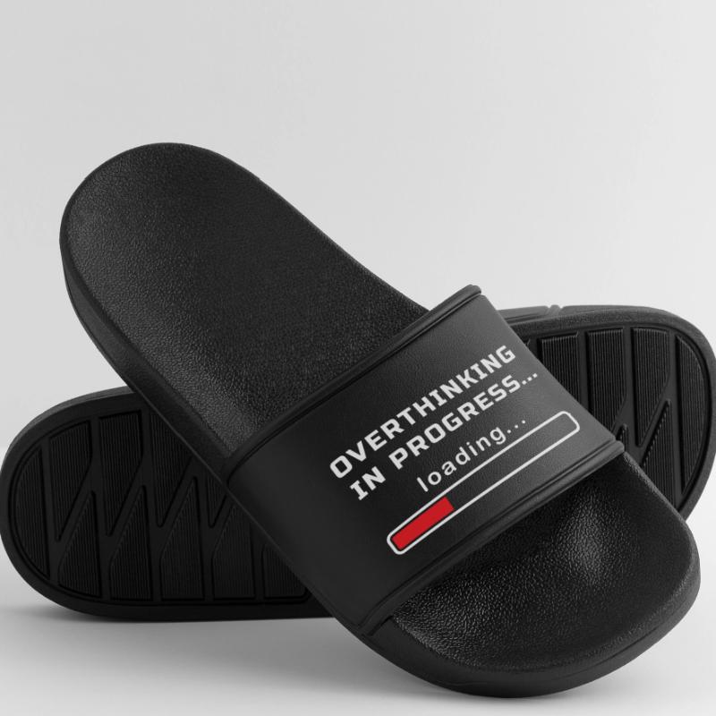 OVERTHINKING IN PROGRESS LOADING... Men’s Pool Sliders