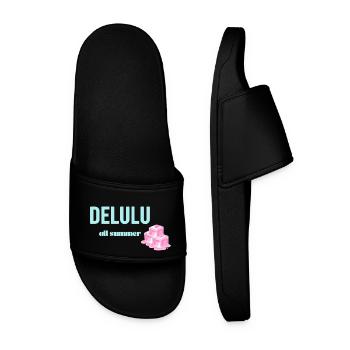 💭 Delulu All Summer – Fantasy Mindset Y2K Soft Gi - Men’s Pool Sliders - black - Front