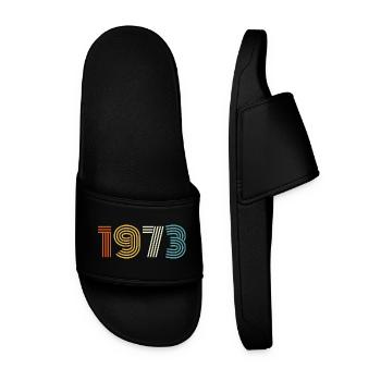 1973 Geschenk 1973 Jahrgang 1973 - Männer Badelatschen - Schwarz - Vorne