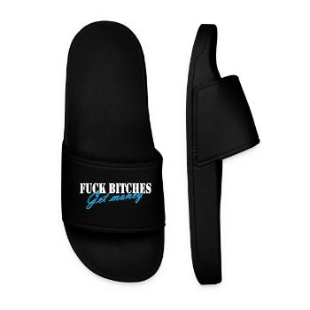 Fuck bitches get money  - Men’s Pool Sliders - black - Front