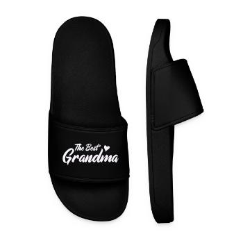 Best Granny Heart Design - Men’s Pool Sliders - black - Front
