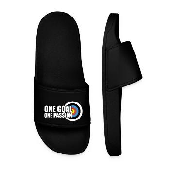 Archery arrow bow archer - Men’s Pool Sliders - black - Front