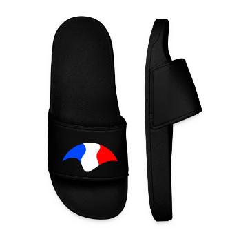 Drapeau Français - Claquettes Homme - noir - Devant