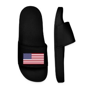 Drapeau USA / USA flag - Claquettes Homme - noir - Devant