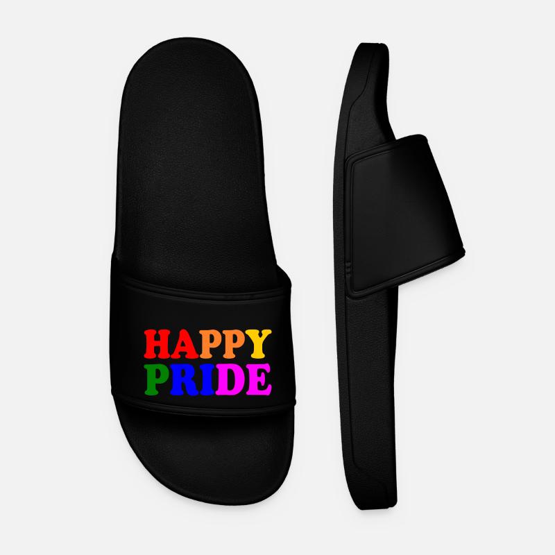 Happy pride - Men’s Pool Sliders - black