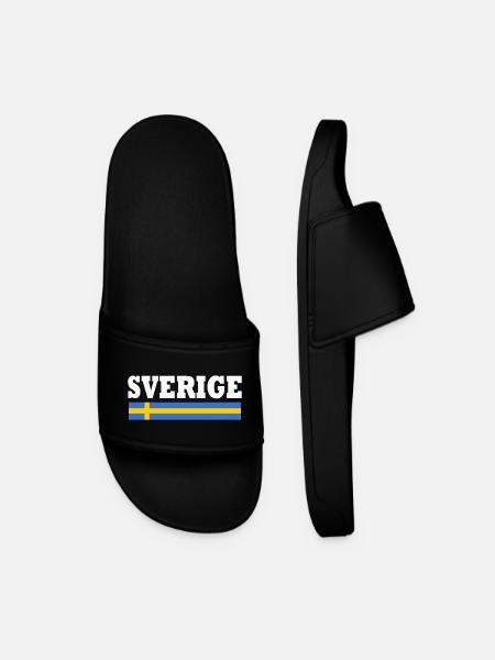 Sweden flag - Men’s Pool Sliders - black