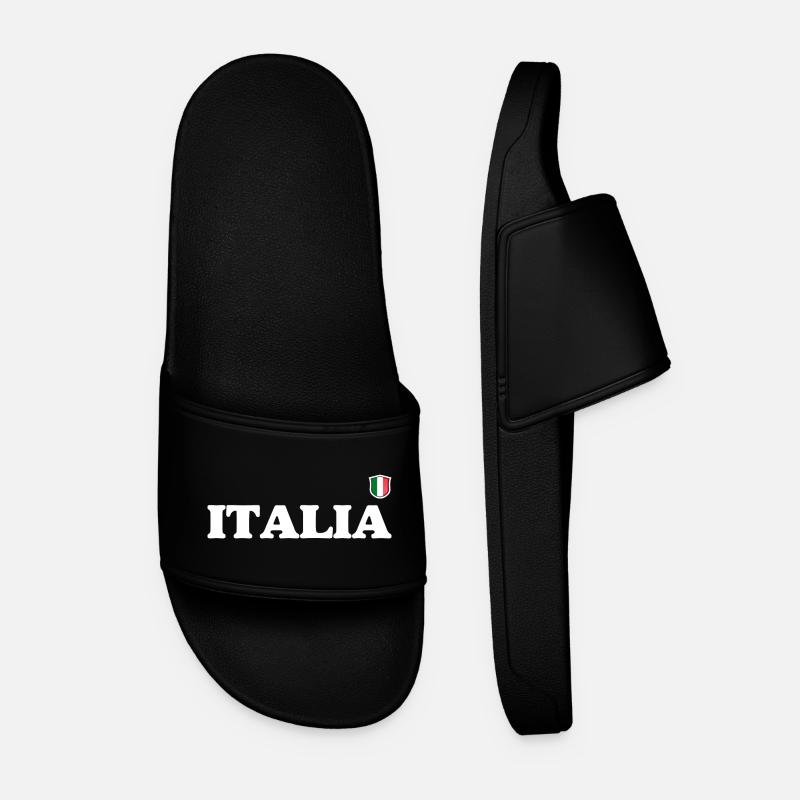 Italia Wappen Vintage Typografie - Männer Badelatschen - Schwarz