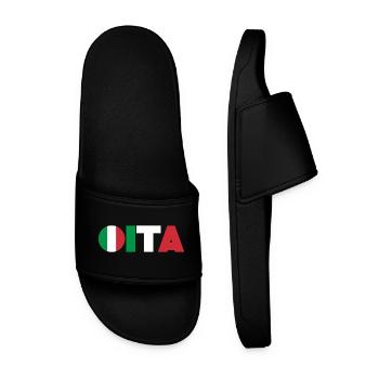 Italien - Männer Badelatschen - Schwarz - Vorne