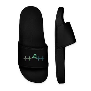 vélo de montagne battement de coeur vtt - Claquettes Homme - noir - Devant