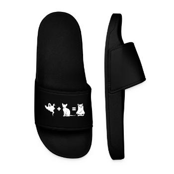 Funny Halloween Dog Ghost Halloween Dog - Männer Badelatschen - Schwarz - Vorne