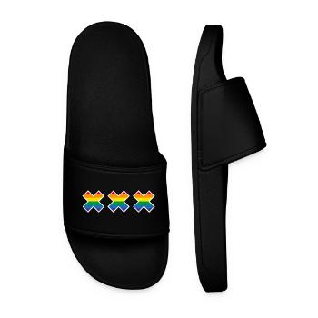 Amsterdam Pride Arc-en-ciel Andreaskreuz LGBT - Claquettes Homme - noir - Devant