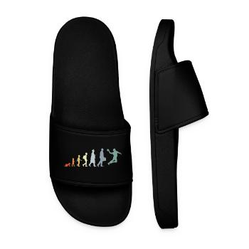 Évolution du handball vintage - Claquettes Homme - noir - Devant