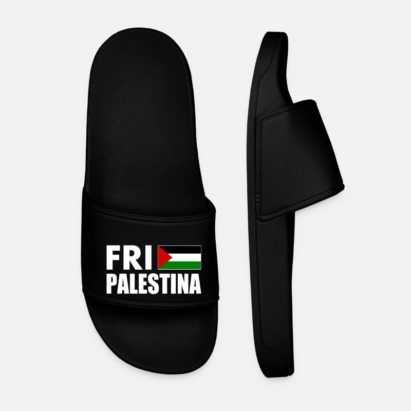 Fri palestina - Männer Badelatschen - Schwarz