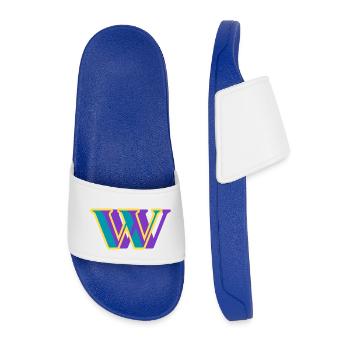 Lettre w multicolore - Claquettes Homme - bleu roi - Devant