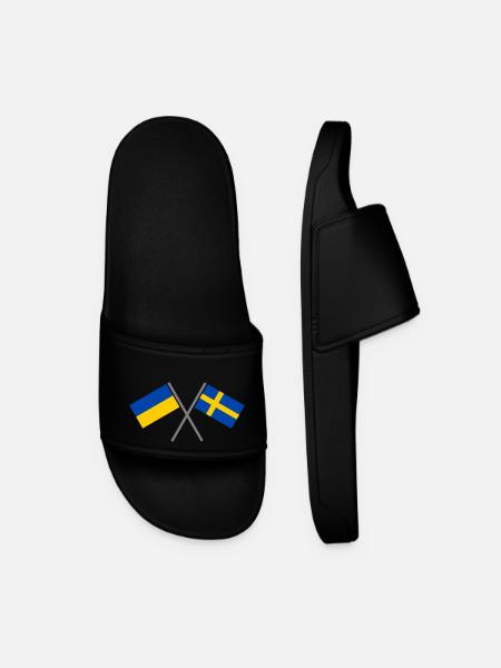 Sweden + Ukraine - Badtofflor herr - svart