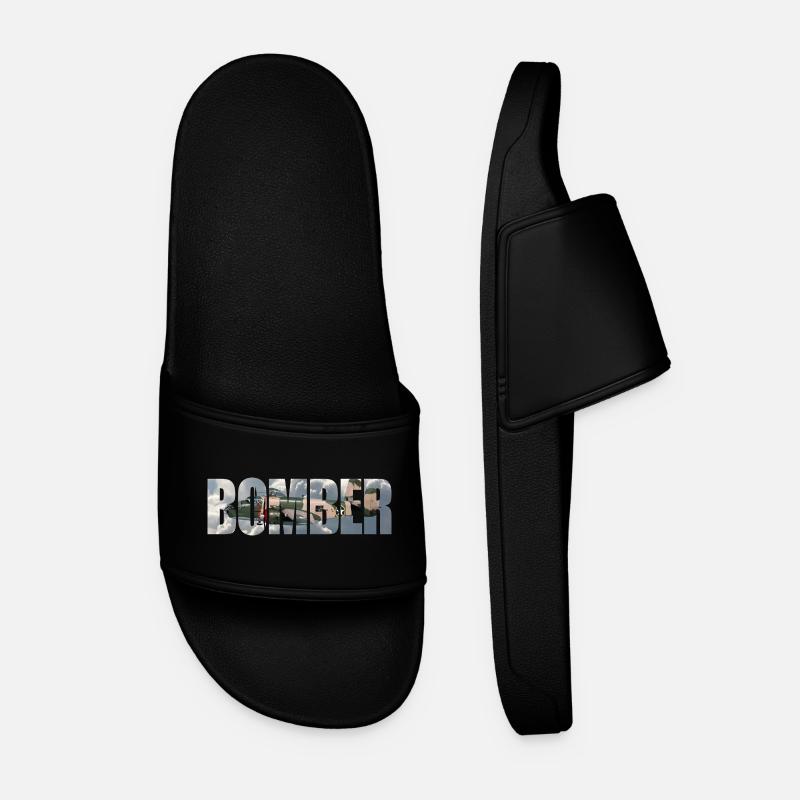 Bomber B-25 Mitchell - Men’s Pool Sliders - black